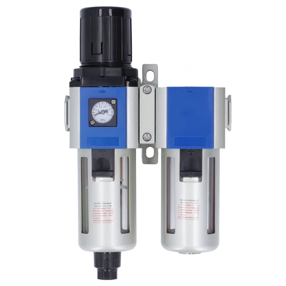 Compressed Air Filter Regulator Lubricator Combo Water Oil Trap Separator 3 in 1 2 UnitGFC400‑15