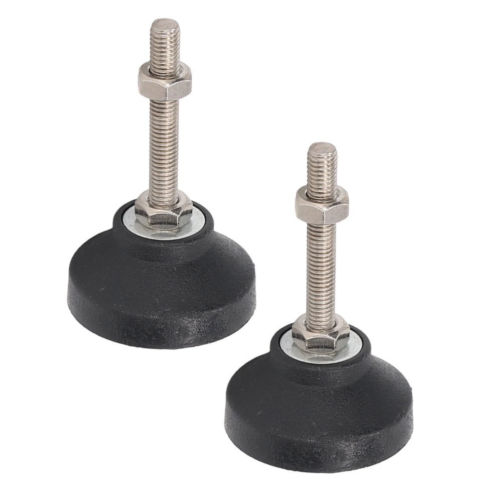 2PCS Furniture Glide Swivel Leveling Mounts Adjustable Table Chair Leg Leveling Pads D50xM8x50