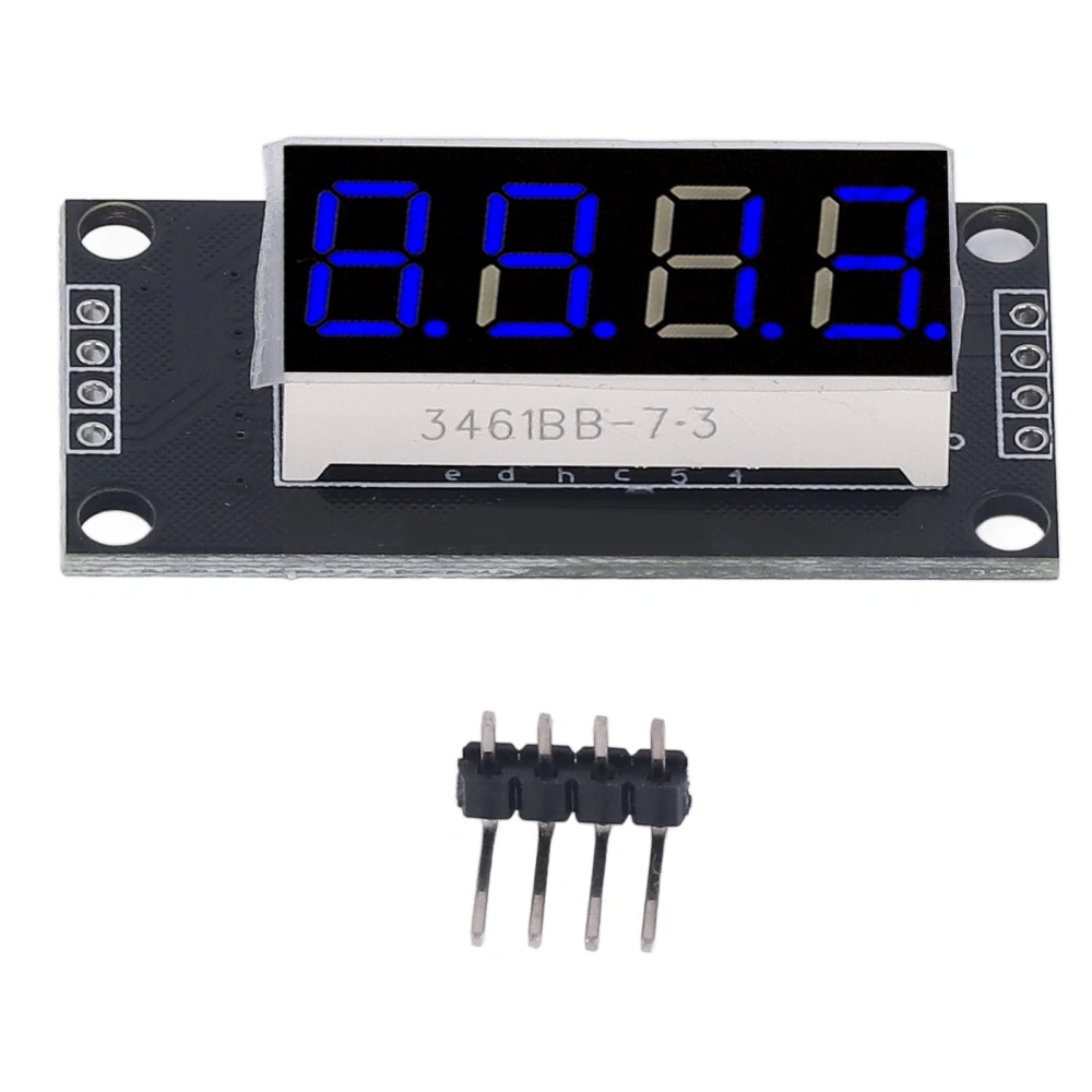 4 Digit Tube LED 7 Segment Display TM1637 Driver Digital Optoelectronic Module Blue 0.36in