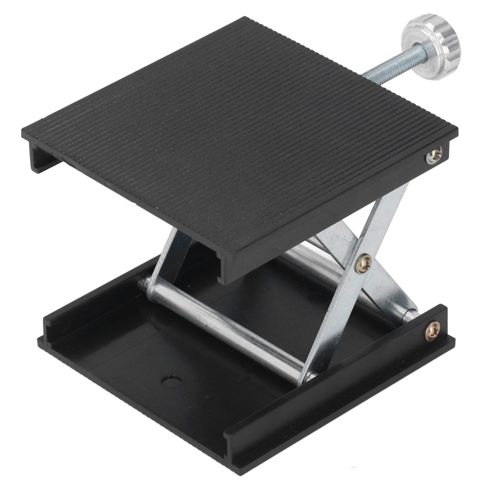 Laboratory Lifting Platform 90x90mm Height Adjustable Measuring Tool Manual Lift Platform Black