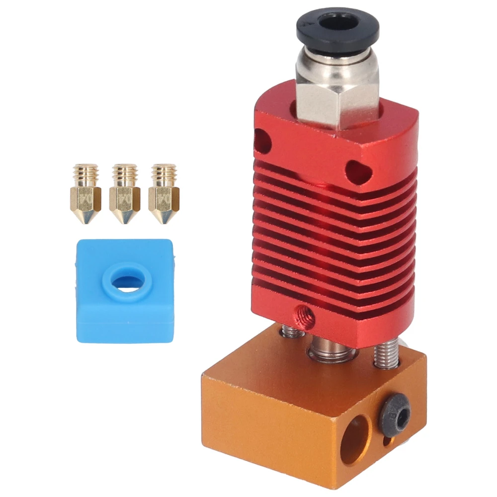 Extruder Hotend Brass Nozzle Silicone Protective Case 3D Printer Extruder Heating End Kit for CR10