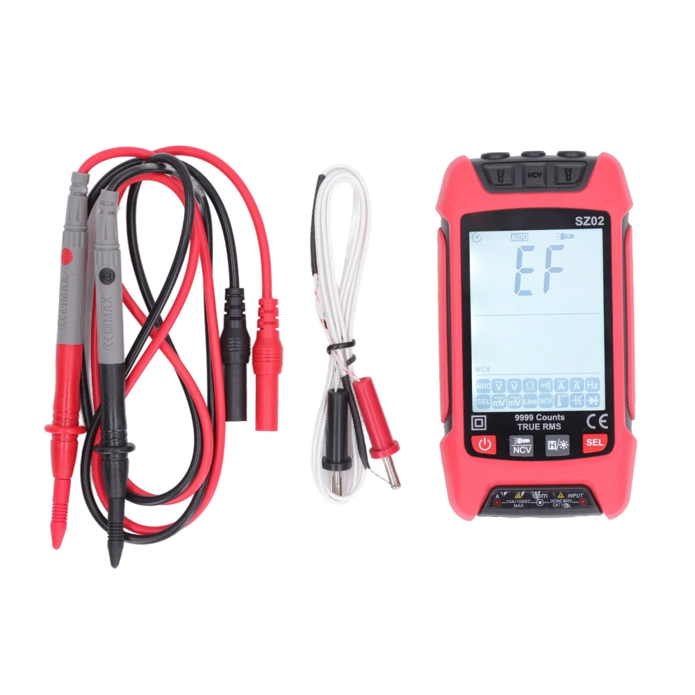 Digital Multimeter Intelligent Anti Burning Automatic LCD Backlit Display NCV Volt Amp Meter with Diode Capacitor