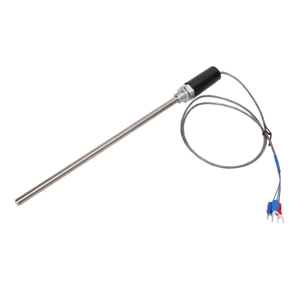 M12 Probe Thermocouple PT100 Stainless Steel Temperature Sensor Probe 200mm 0-400°C1m