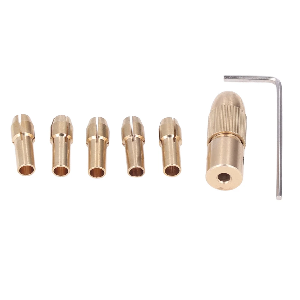 7Pcs Mini Electric Grinder Chuck 4 Jaw Brass Drill Chuck for Mini Electric Drills Electric Grinders