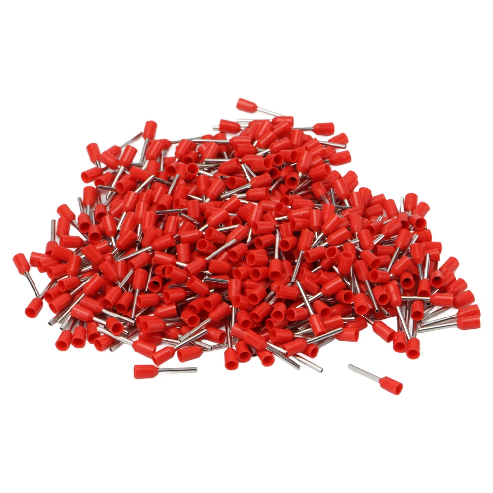 1000PCS Insulated Ferrules Terminals Pin Copper Crimping Connector for AWG 22 Electrical WireE0510