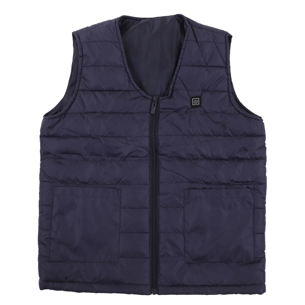 Heated Vest V Neck Smart Constant Temperature Breathable Warm Heating Vest for Winter Royalblue 3XL