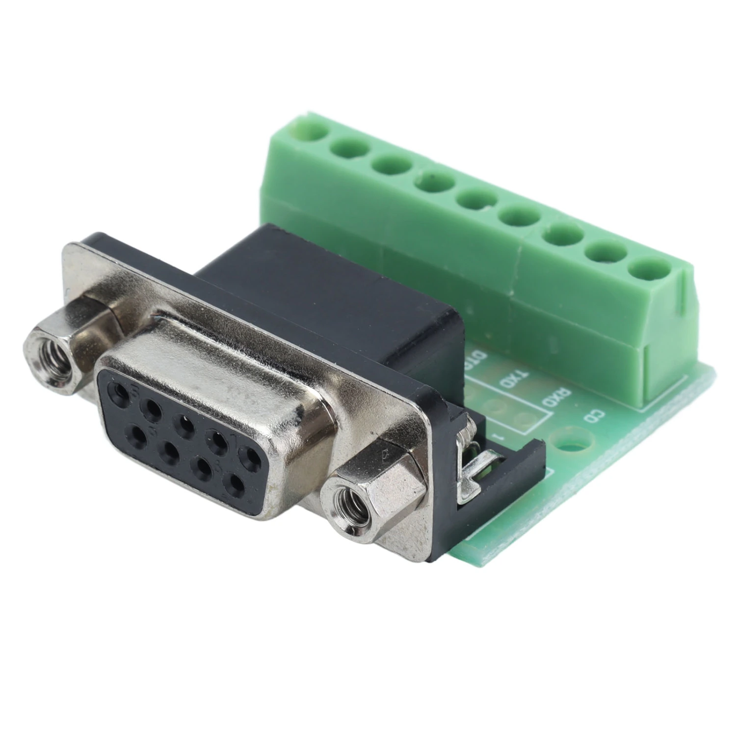 DB9 Female Terminal Breakout Board 9 Position Screw Adapter for RS232 RS485 Connector