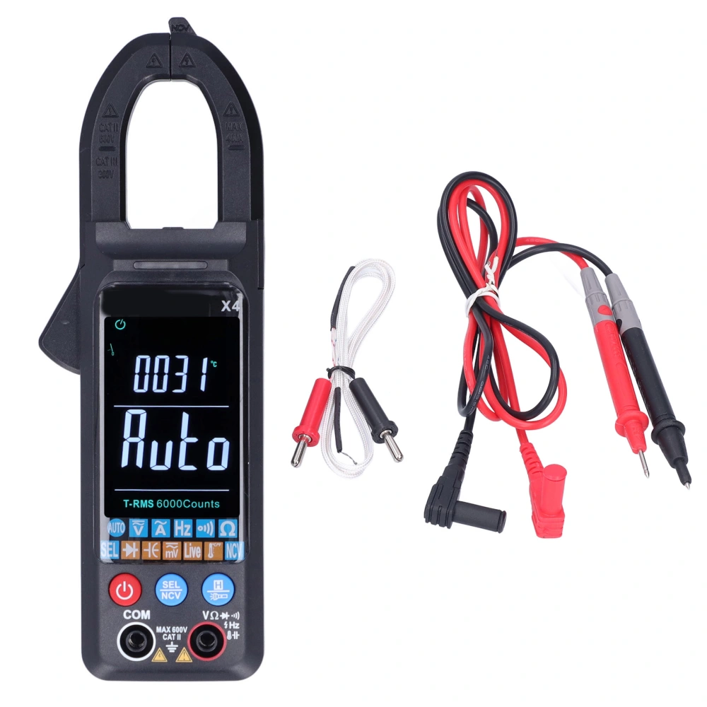 X4 AC Clamp Meter Color Screen Full Function Intelligent High Accuracy Voltage Meter for Factory