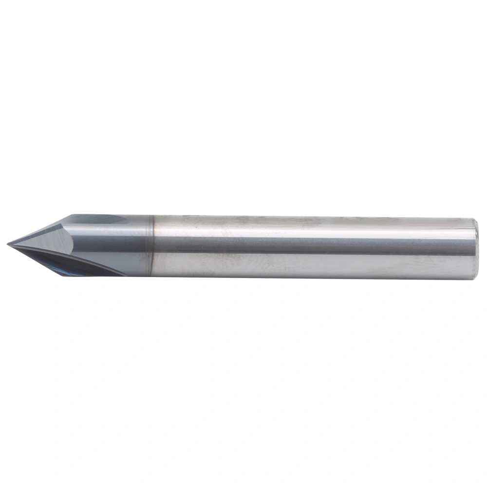 Chamfer End Mill 3 Flute 60° Milling Cutter Tungsten Steel CNC Carving Polishing Router BitD8 x 60° x 60L