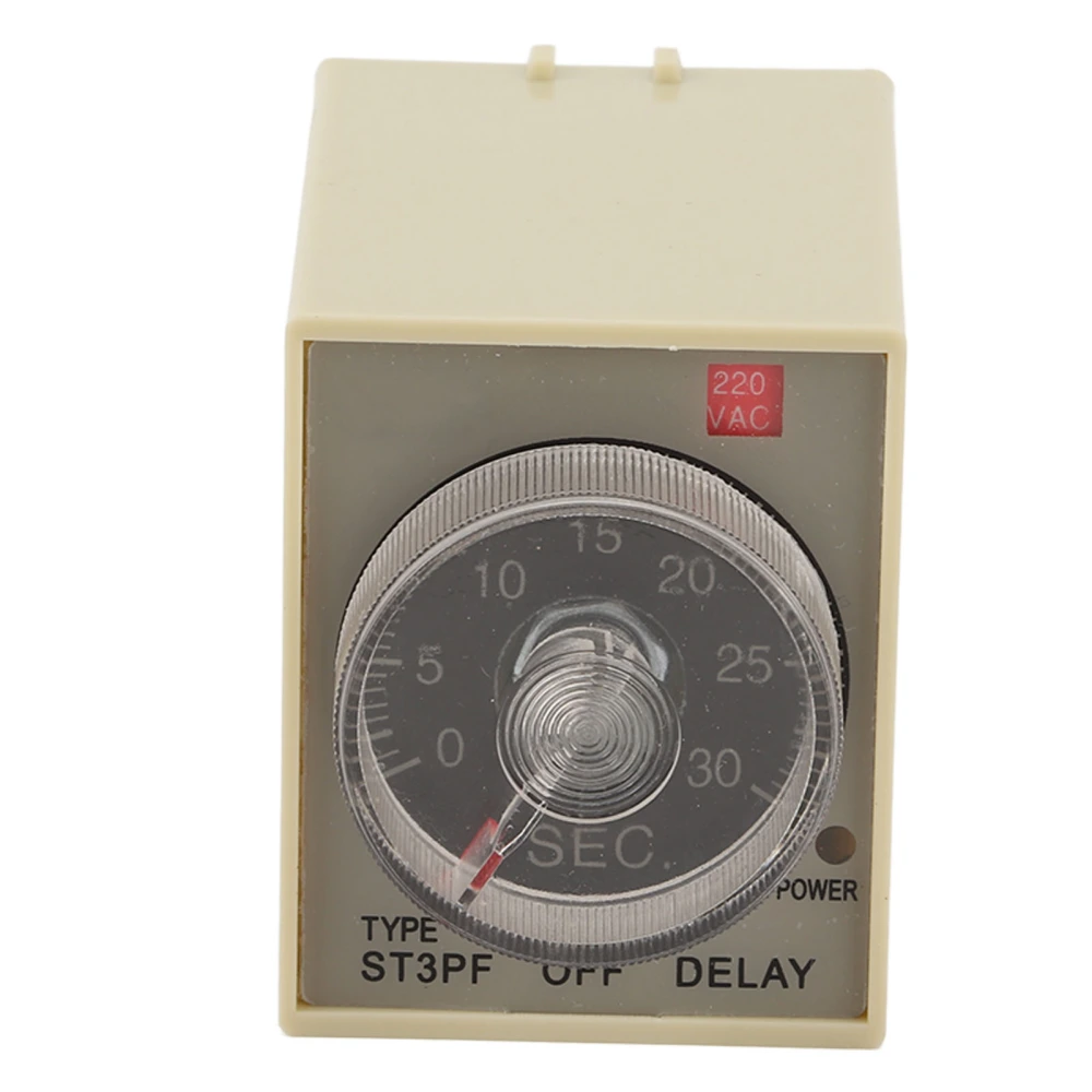 Time Relay Adjustable Timing Power Off Timer Delay AC 200‑ ST3PF Accessory Part