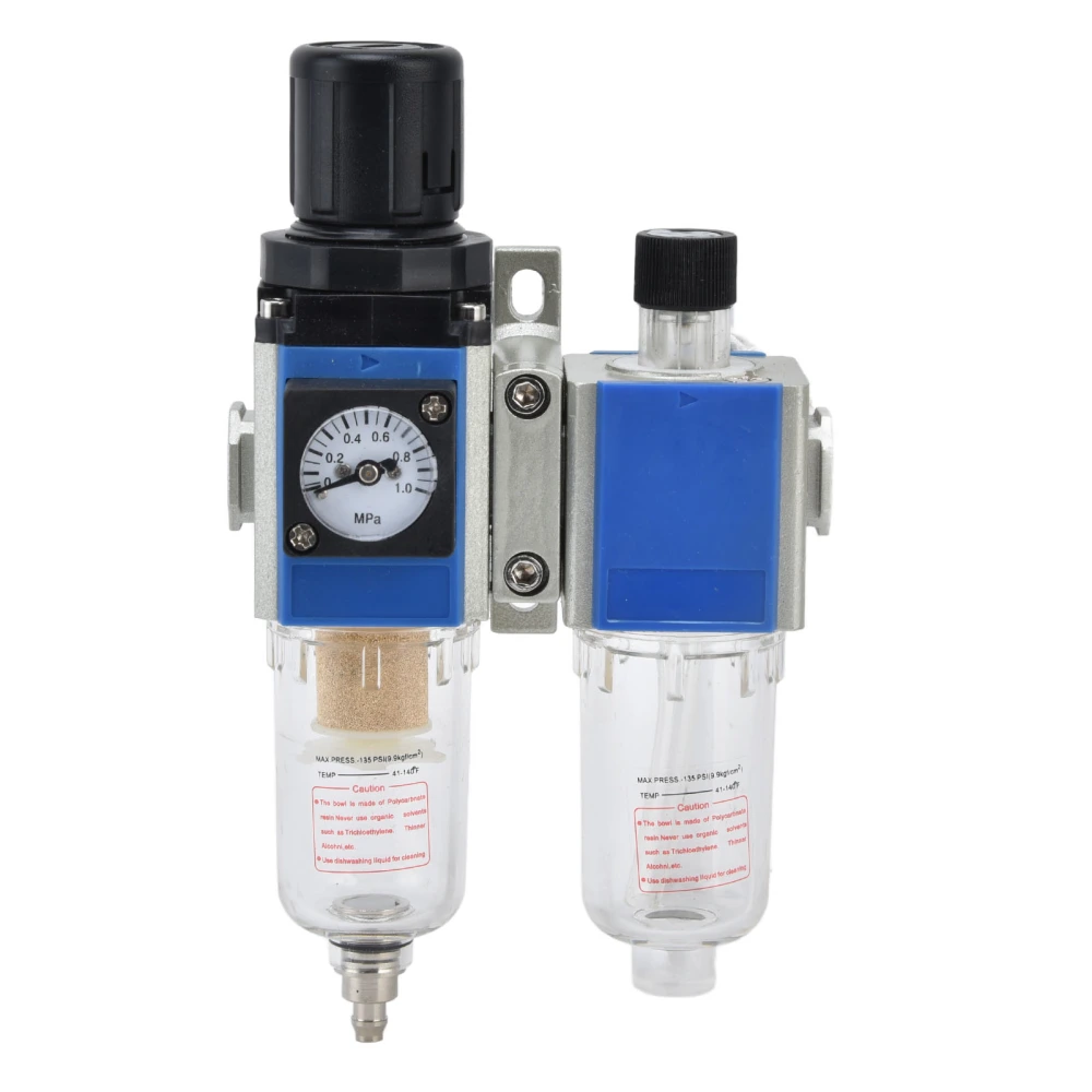 Air Compressor Flow Filter Pressure Regulator Lubricator Combination Water Oil SeparatorGFC200-06