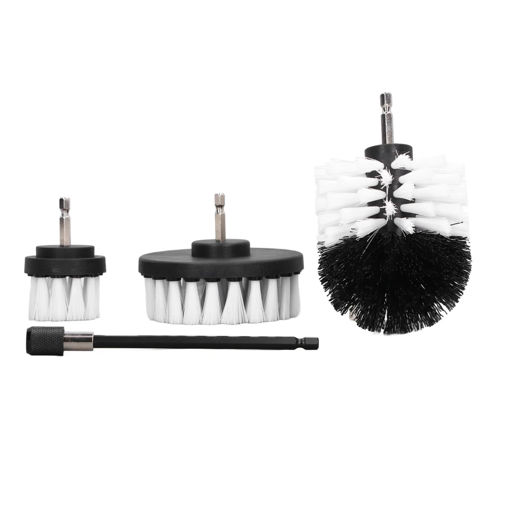 4Pcs Drill Brush Car Detailing Kit with Extend Attachment Power Scrubber Set for Cleaning