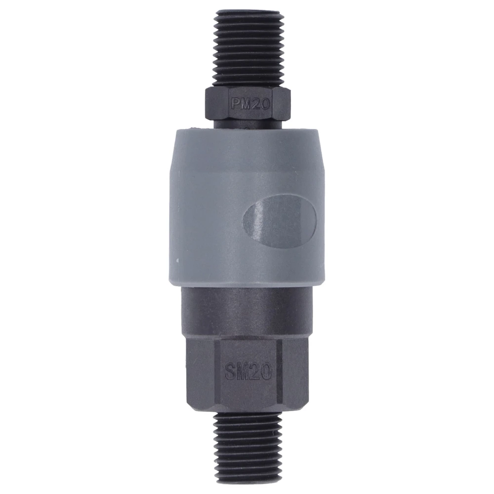 C Type Pneumatic Quick Connector Plastic Steel Self Locking Air Connector for PU Pipe(SM20+PM20 1/4in )