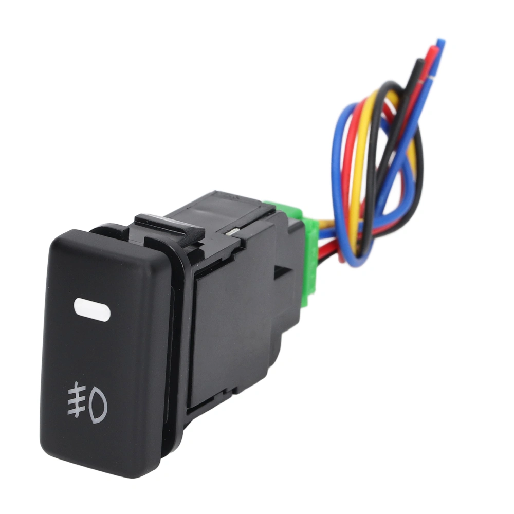 Automobile Lamp Switch 3A 12V 20mΩ Ground Resistance 8000 Times Heat Resistance ABS Waterproof Switch with Wire