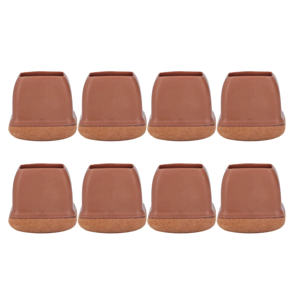 8Pcs Chair Leg Cover TPE Floor Protector Furniture Legs Caps Set Kit for Table Stool Brown L