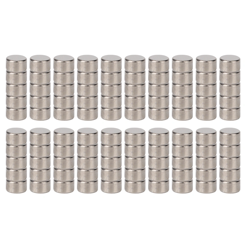 100Pcs Disc Magnet Round Neodymium Strong Magnetism Accessory Set Kit for DIY Fridge 5x3mm / 0.2x0.12in