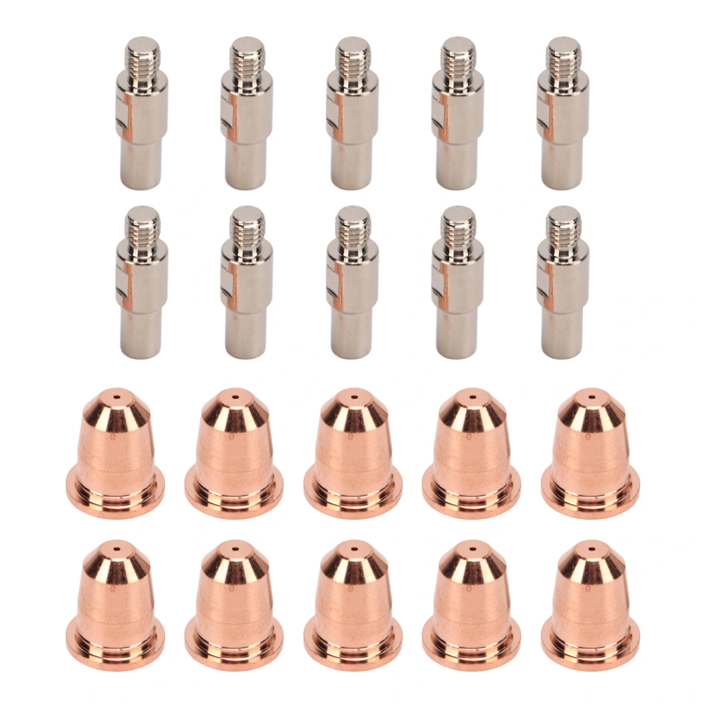 20PCS Electrode Tip Nozzle 0.03in High Hardness Brass Plasma Electrode Nozzles Cups Kit for Trafimet S45