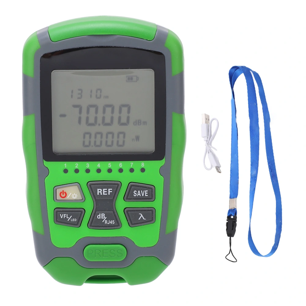 Mini Optical Power Meter Red Light Fiber Optic Cable Power Tester with USB Charging Cable 10MW