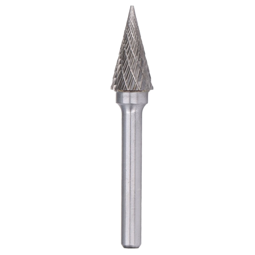 Rotary File Burr 2 Cut Pointed Cone Shape Die Grinder Bit 6mm Shank YG8 Carbide MX1225