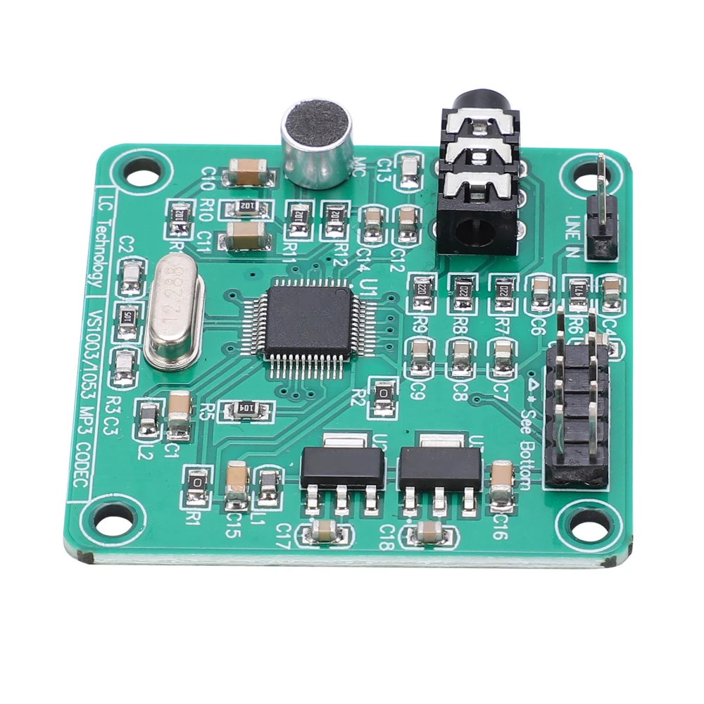 Audio VS1003 Module Voice Decoding Board Onboard Microphones for MP3 MP3+V WMA WAV MIDI SP-MIDI