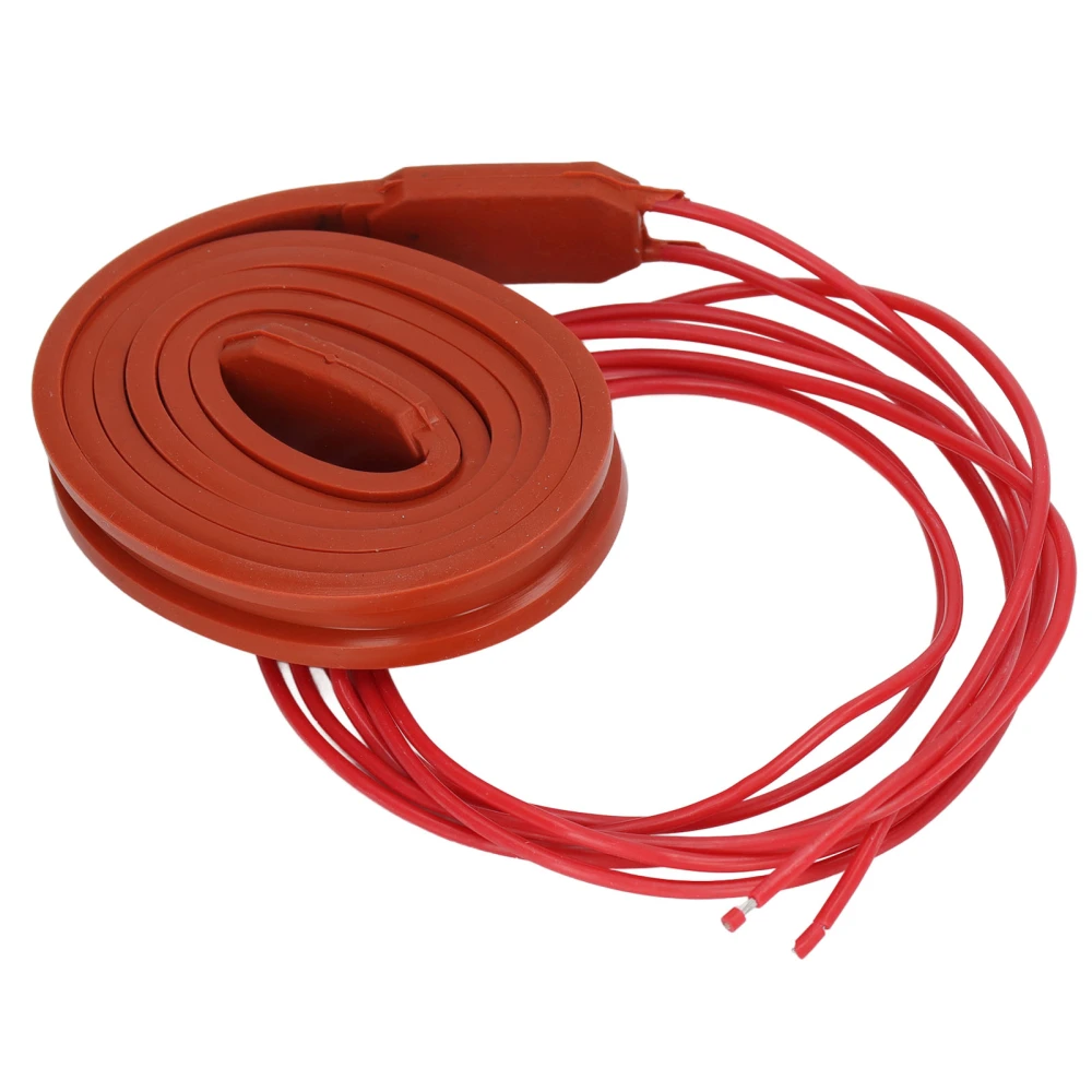 Silicone Heating Belt Waterproof Soft Insulation Flexible Heater for Oil Pipe 15x1000mm 40w DC24V