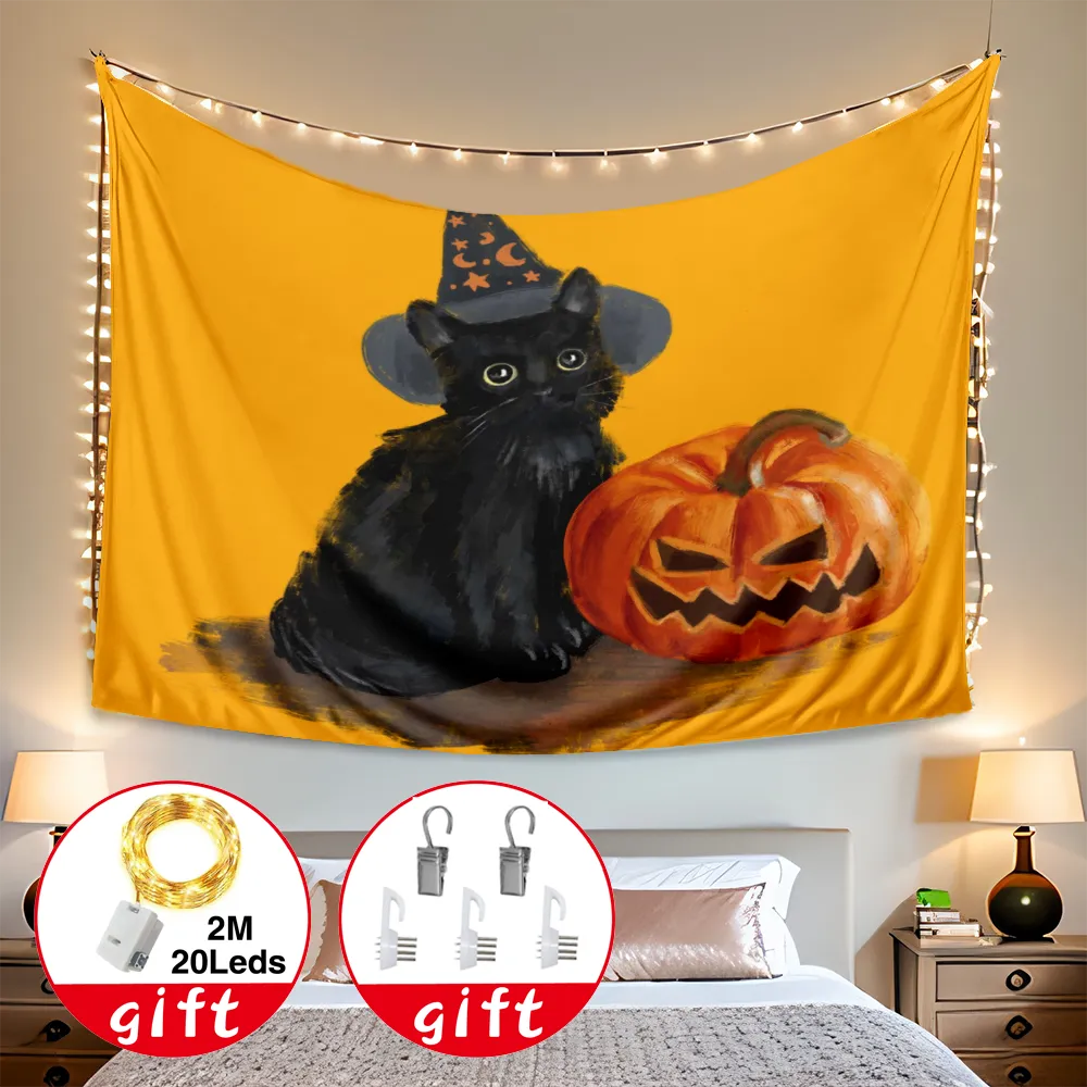 Halloween Decorative Tapestry, Misty Halloween Tapestry, for Living Room Bedroom Dorm Holiday Party Decor,#149