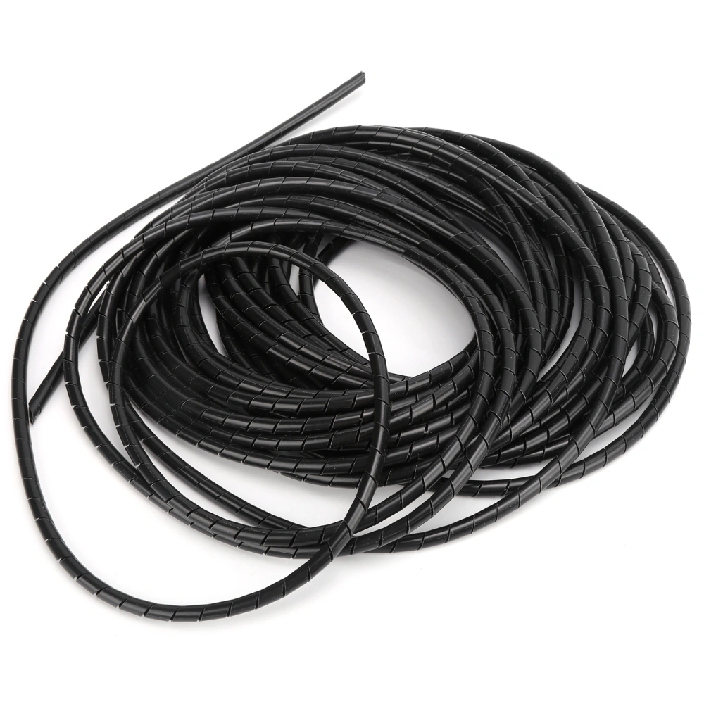 Spiral Wire Wrap Cord Flexible Cable Organizer Management Black for Computer Room WiringΦ30-1.3m