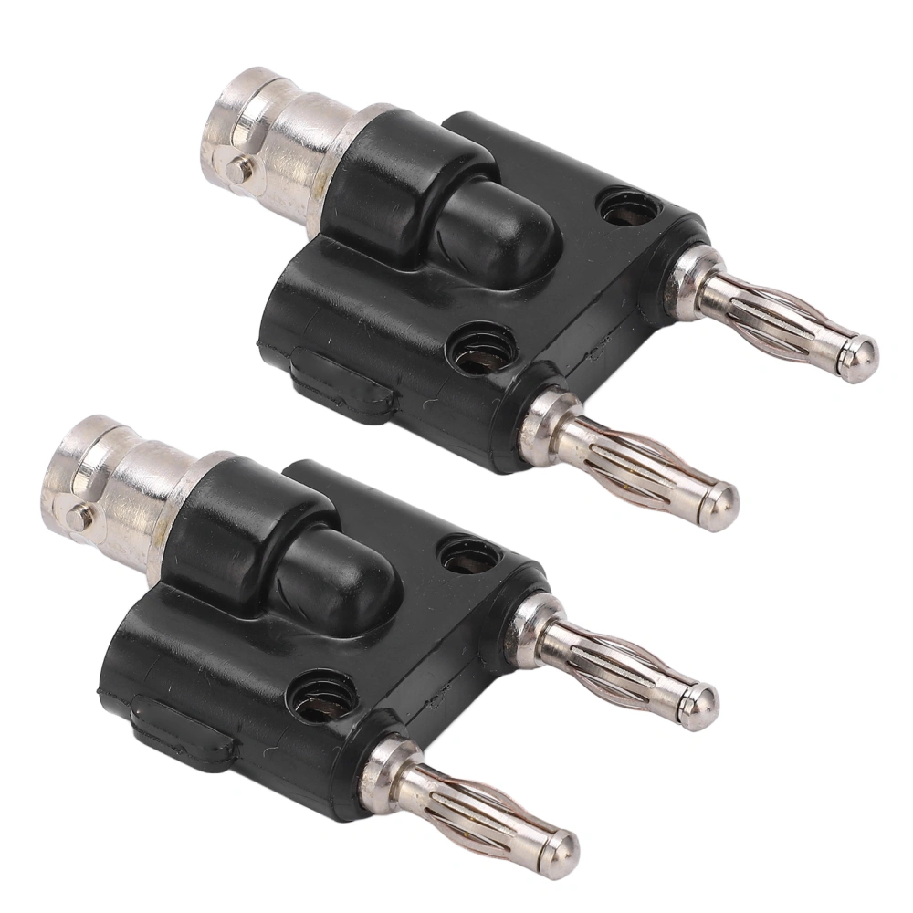 2PCS J.20022 4mm Banana Plug Connector BNC Female to Double Row Banana Connector Adapter