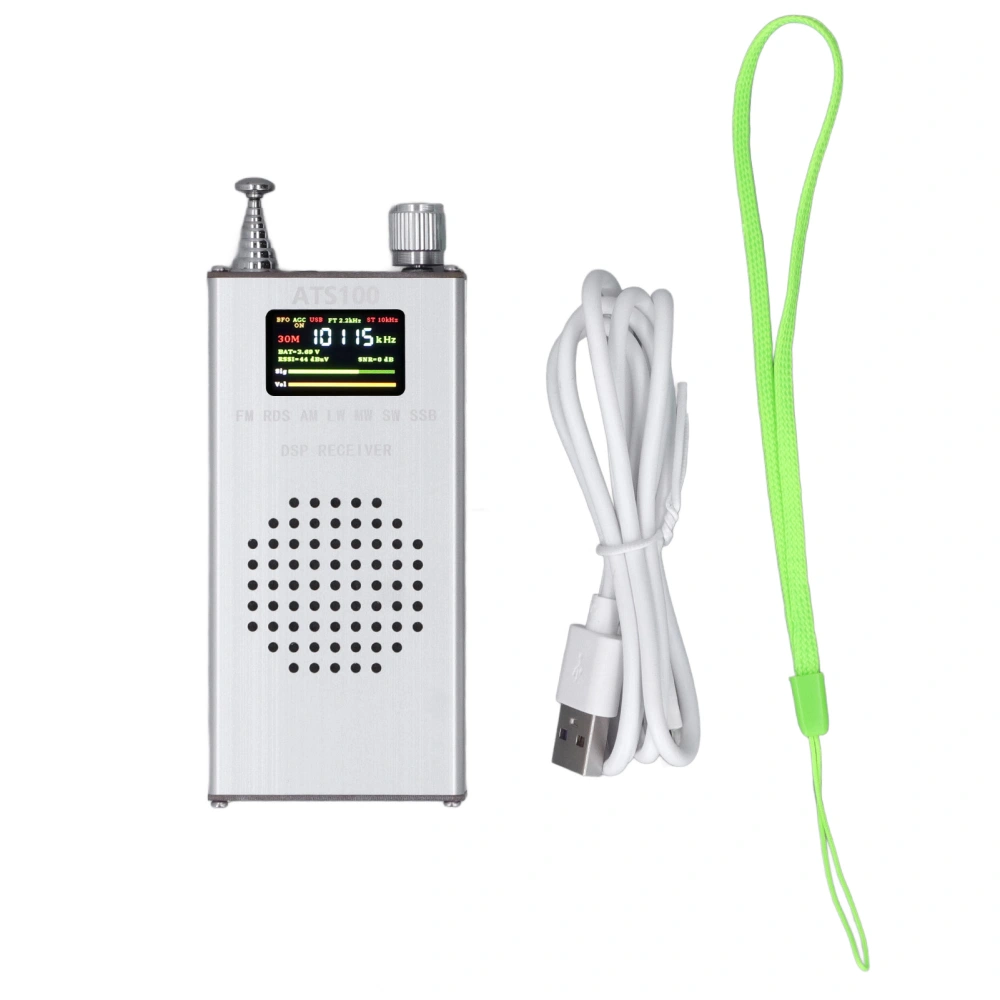 Radio Receiver Si4732 150K‑30MHz 64M‑108MHz Portable FM Radio Receiver with Telescopic Whip Antenna