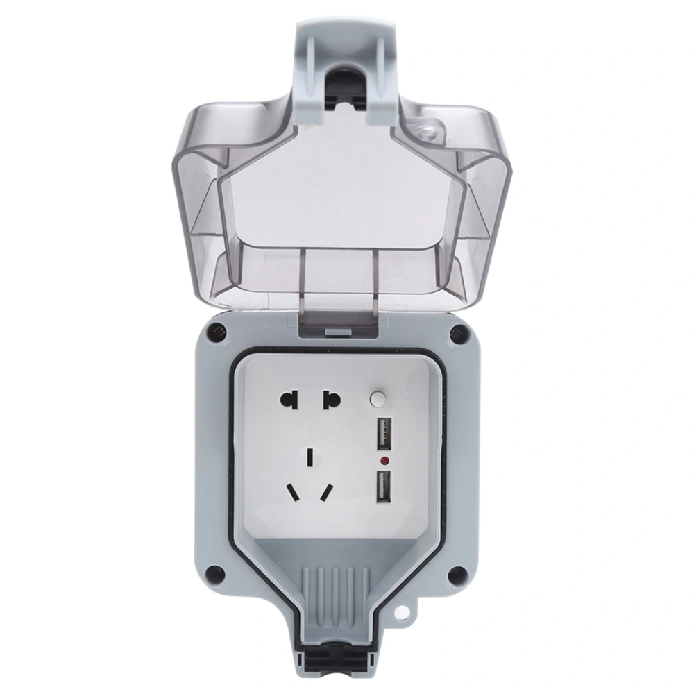 Outdoor Waterproof Socket Box Rainproof Wall Electrical Outlets Industrial Component AC110‑