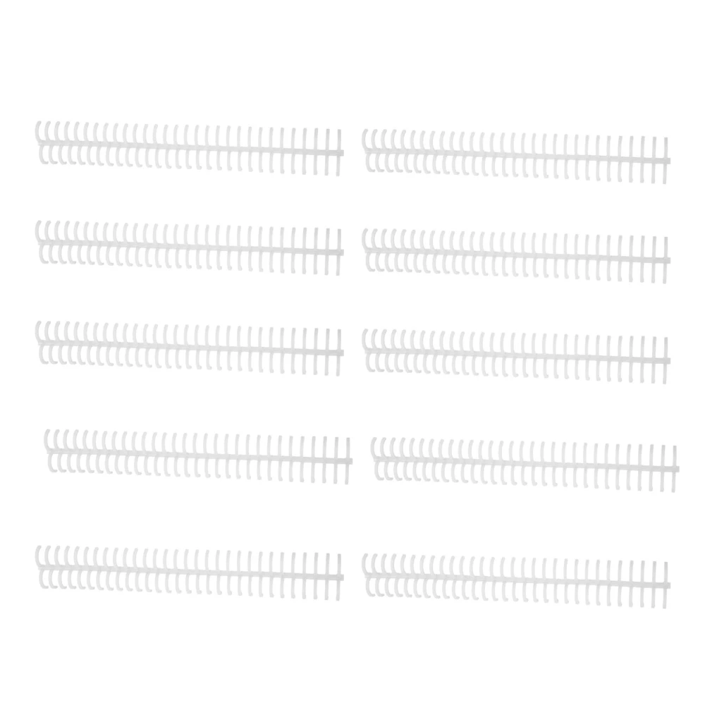 10Pcs Spiral Binding Coil 130 Sheet Capacity Spine Comb 30 Holes 16mm Diameter Set Kit White