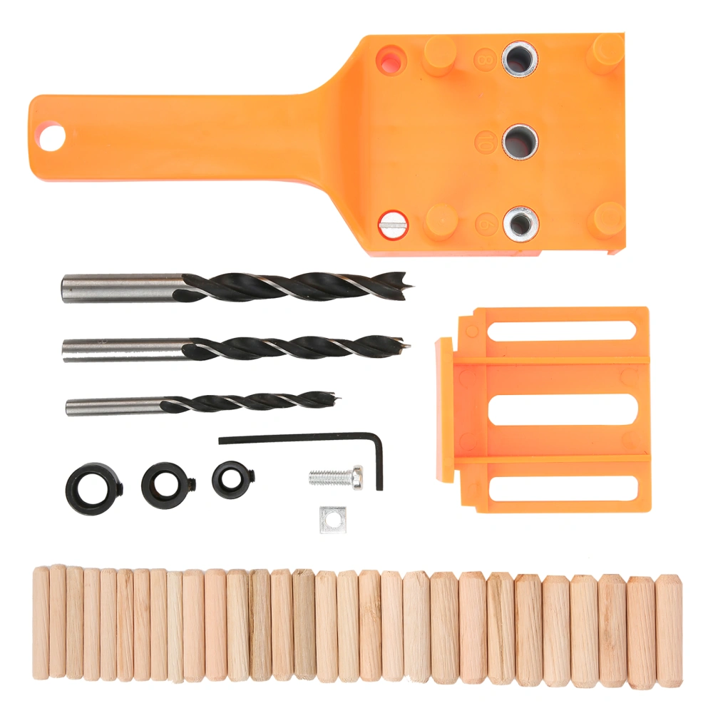 38Pcs/Set Woodworking Straight Drill Hole Locator Carpentry Drilling Guide Hand ToolsOrange