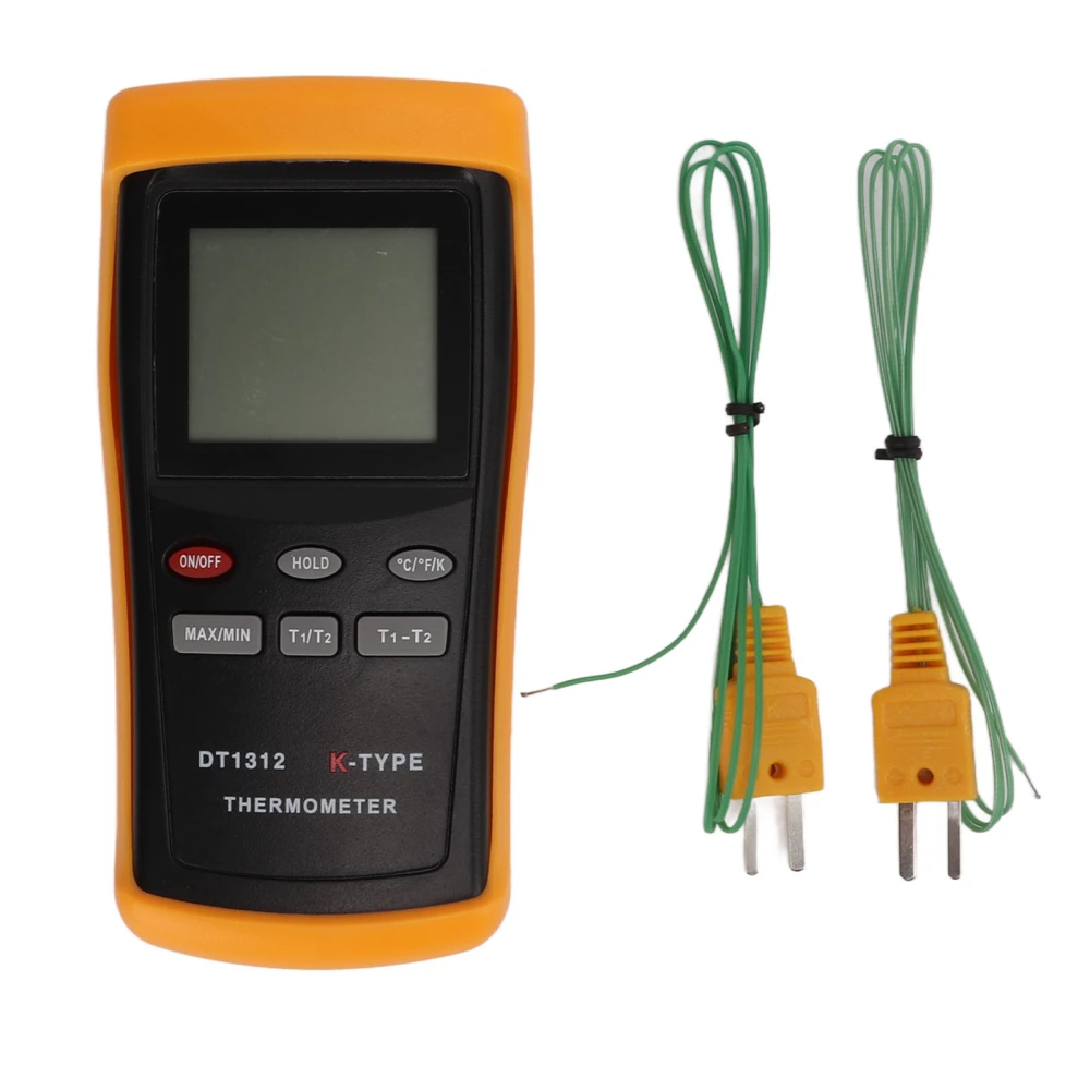 Digital Thermometer High Accuracy Measurement Multi Function Low Power Consumption 2 Channels Thermometer for Industry