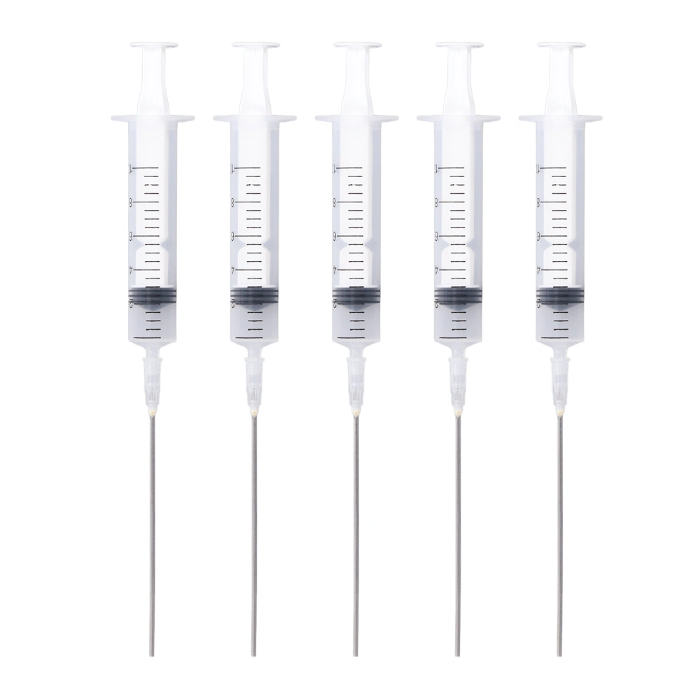 5Pcs Ink Filling Syringe Plastic 10ml Injector Drawing Tool with Scale for Printer Cartridge