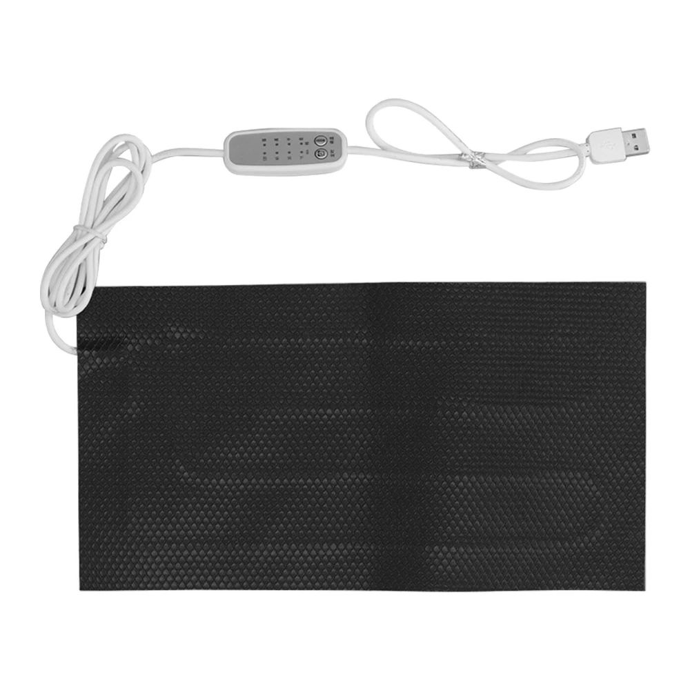 Temperature Regulating Heating Pad 4 Gear USB Power Waterproof Electric Cloth Heater DC5V 15x30cm/5.91x11.81in