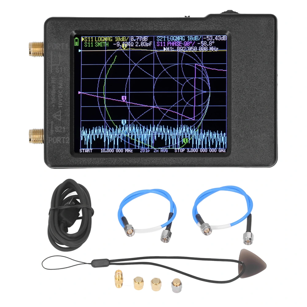 Vector Network Analyzer HF VHF UHF Antenna Analyzer 50kHz ~ 6.3GHz 2.8in TFT LCD Display