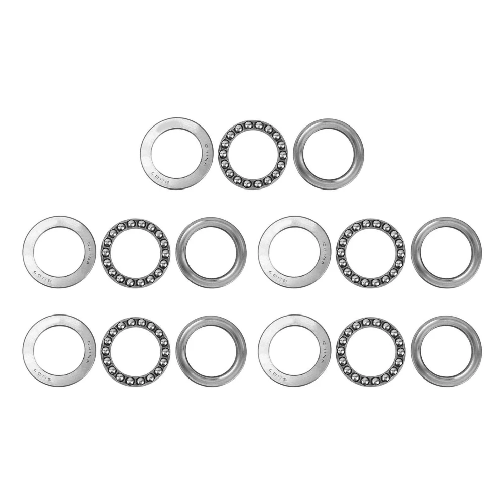 5Pcs Thrust Ball Bearings Plane Axial Load Steel Extra Light Series Industrial Accessories51107