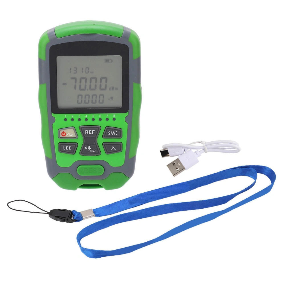 Optical Fiber Power Meter ‑70~+10dbm Digital Display Optic Cable Tester Test Tool