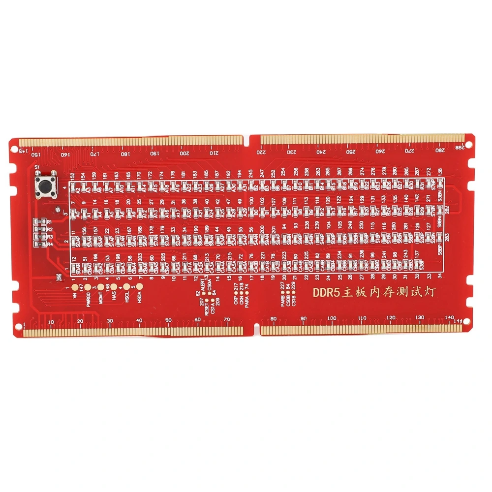 DDR5 Desktop Mainboard Test Card Memory Slot Tester Board with LED Light for Maintenance