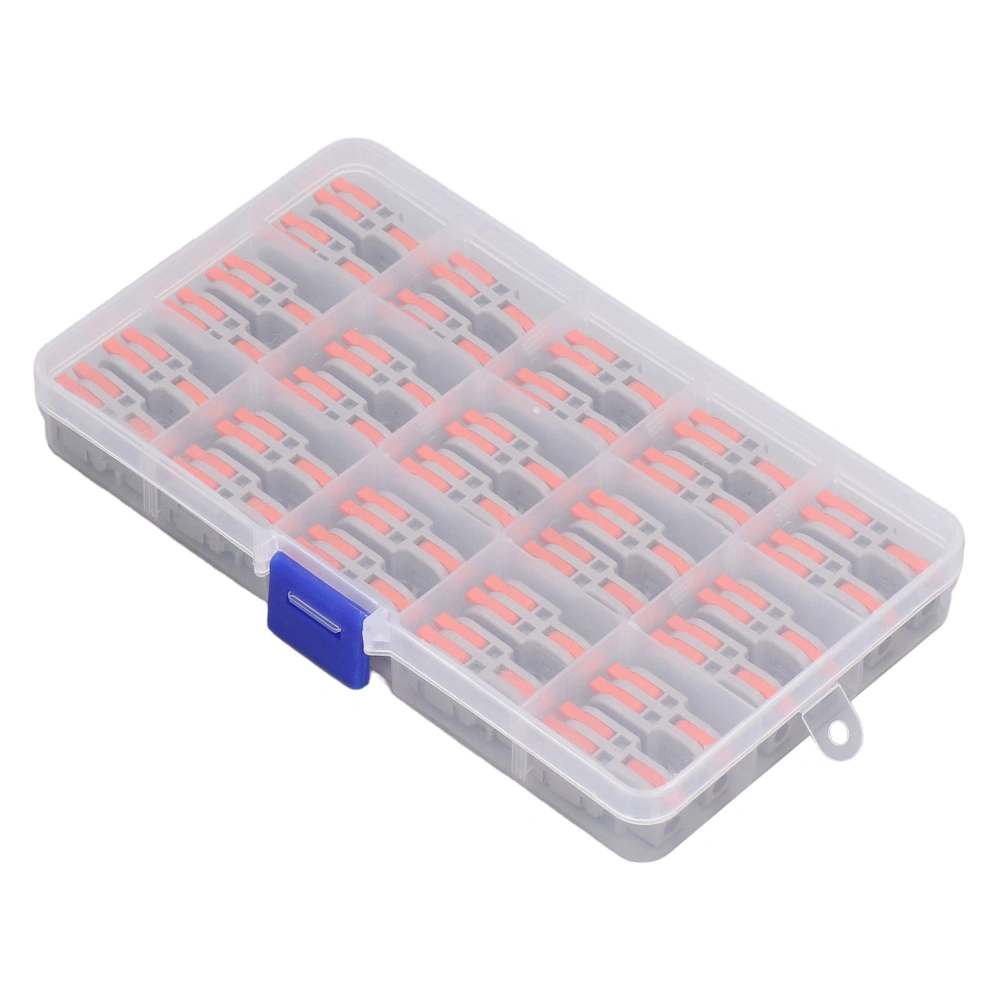 30PCS Wire Conductor Connector Nylon Copper Quick Splicing Terminal Splitter Block DF‑12