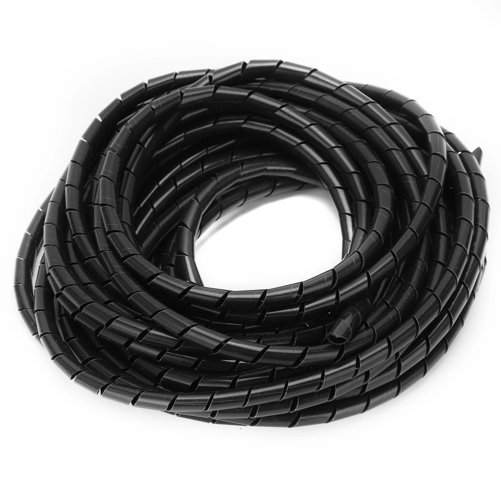 Spiral Wire Wrap Cord Flexible Cable Organizer Management Black Φ8mm 10 Meters for Wiring