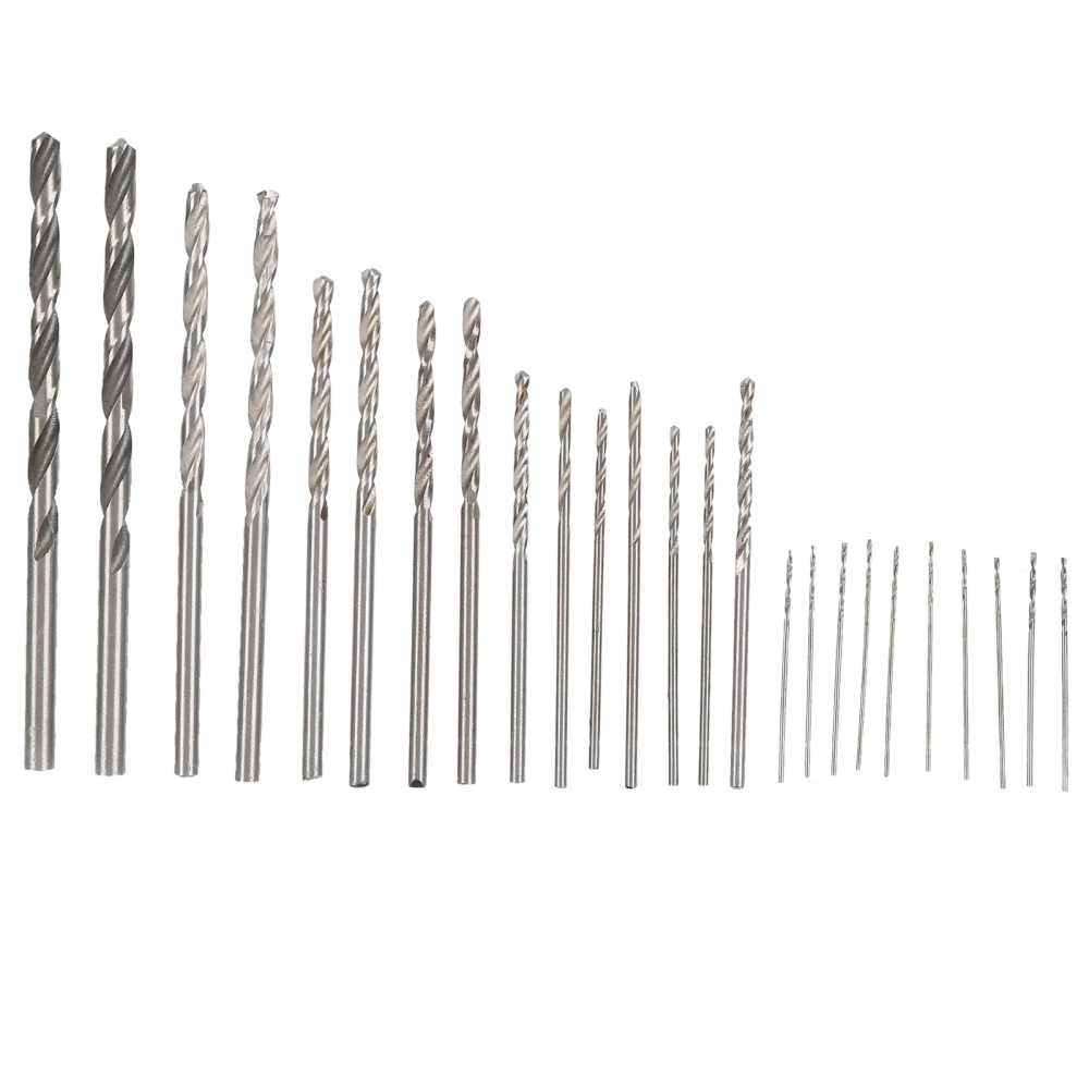 25Pcs Micro Twist Drill Bits HSS Straight Shank Mini Set for Jewelry Watch PCB Crafts 0.5‑3mm