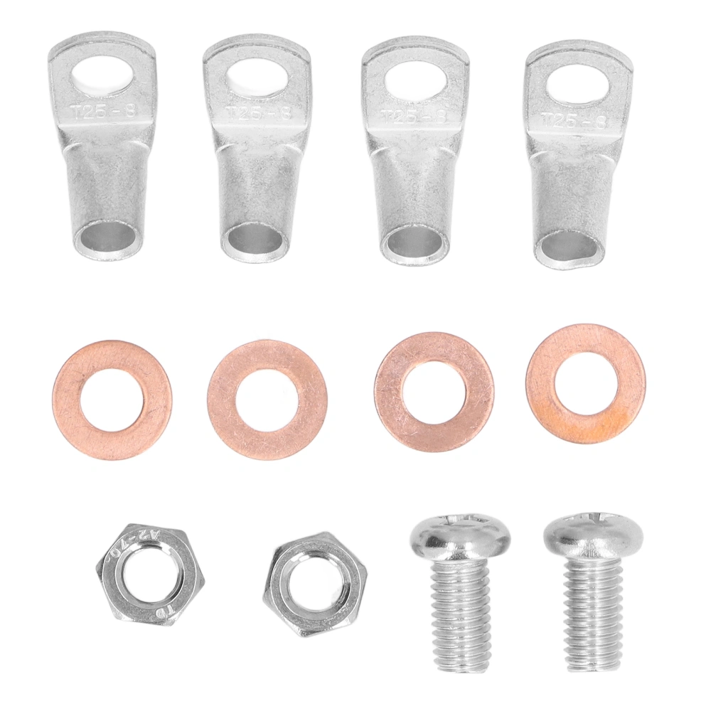 Ring Terminal Connector 90 Degree BMS Main Contact with M8 Screw Washer Nut Set Kit