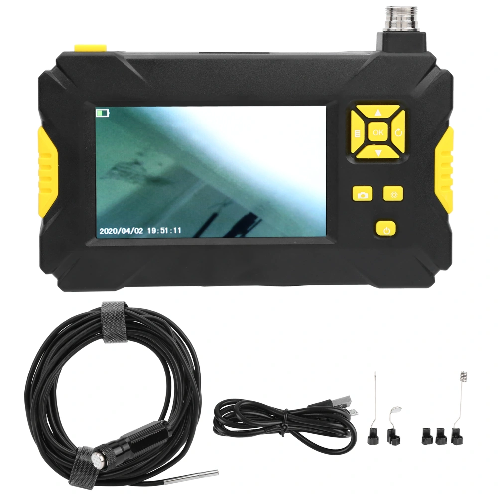 P30 3.9mm 4.3in LCD Endoscope 1080P Borescope Pipeline Inspection Camera with 6 Lights5 m / 16.4ft