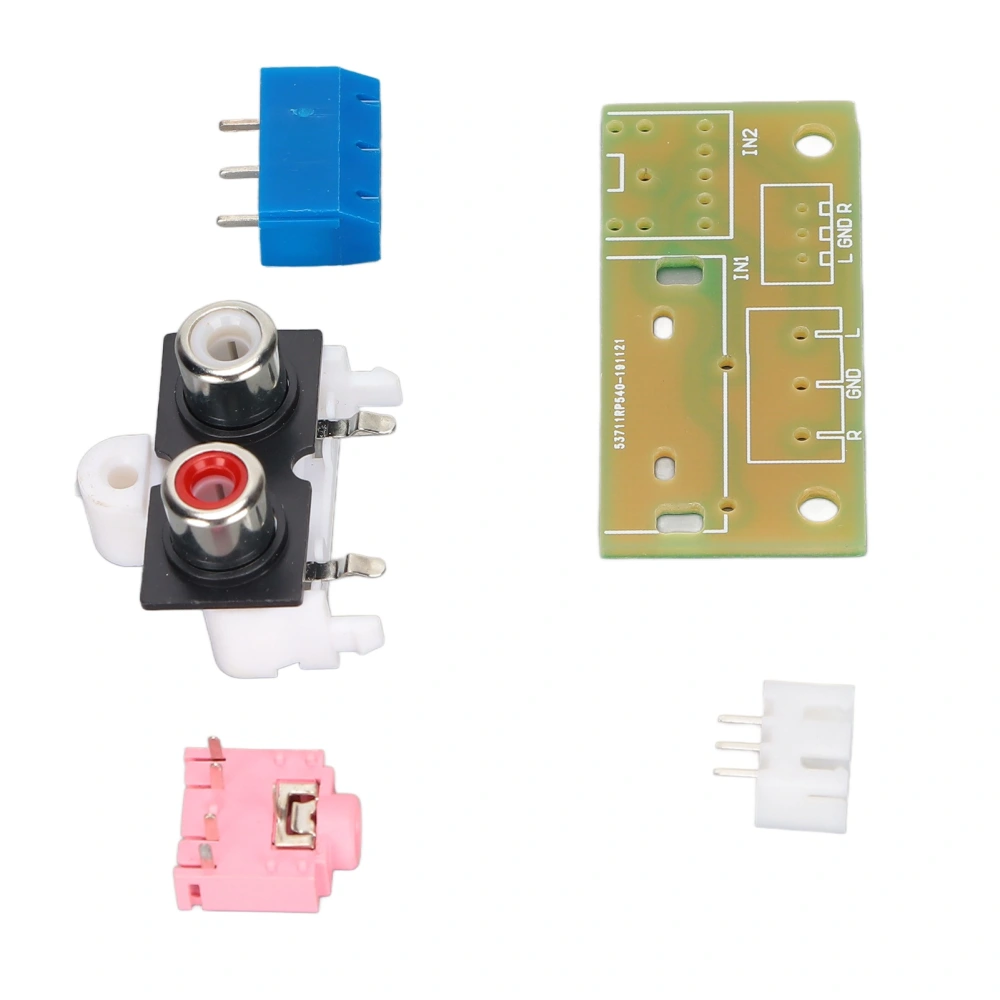 Audio Input Output Adapter Board Wiring Lead Plate 3.5mm Plug Socket PCB Terminal Block