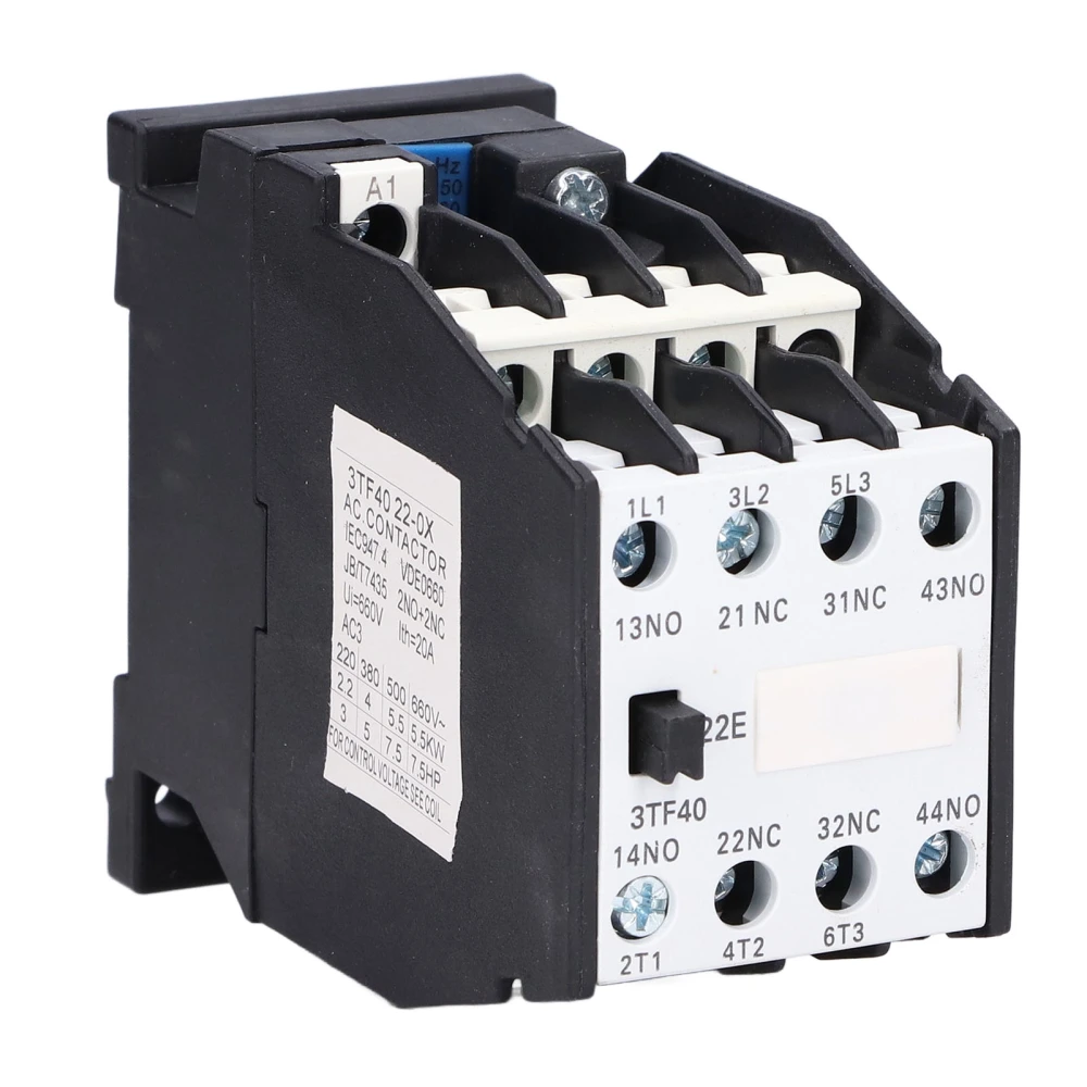 AC Contactor Controller 220V 50Hz 9A 2NO+2NC DIN Rail Accessory for Automatic Control