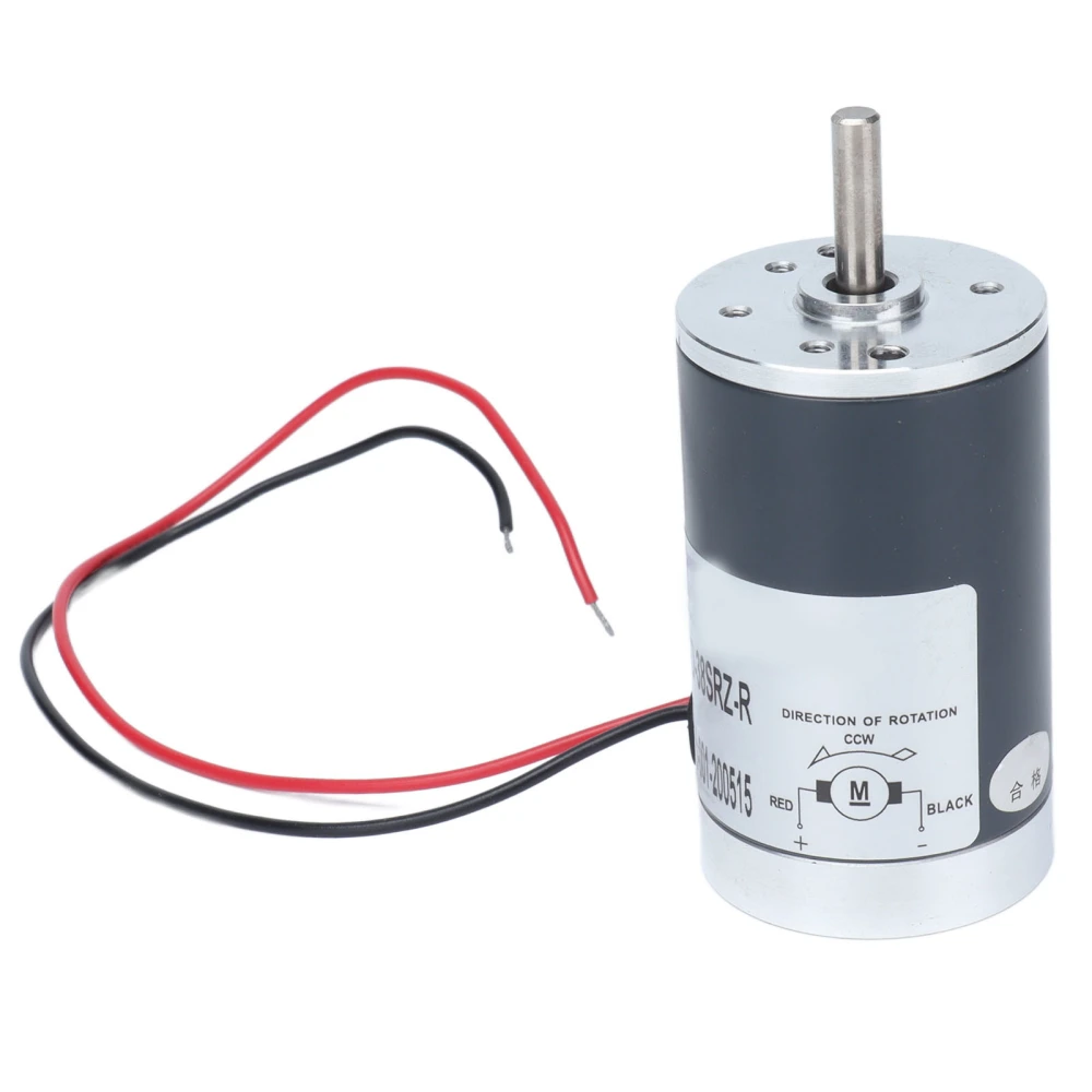 Micro DC Motor Mini Small High Speed Permanent Magnetic 2 Ball Bearing ZYTD38SRZR(24V 2000rpm)