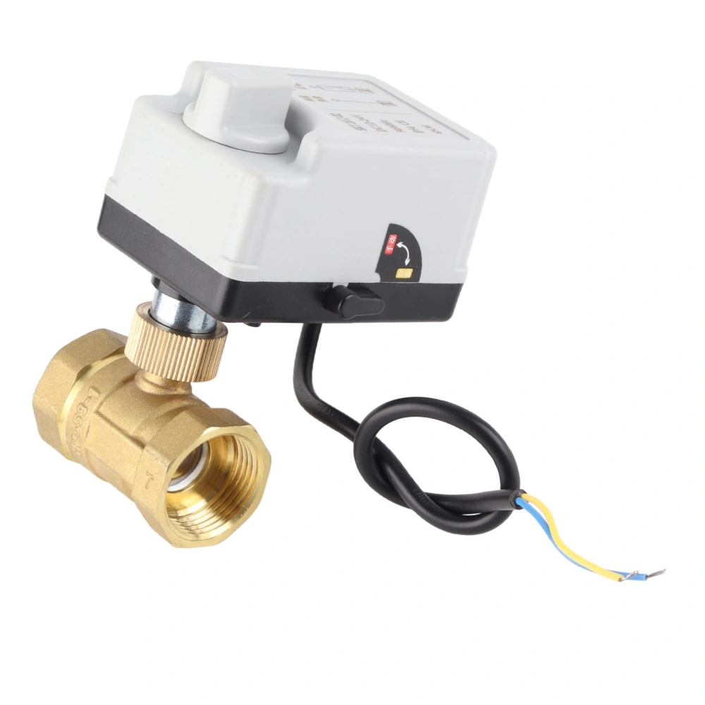 Motorized Ball Valve 2 Wire 2 Way Normally Closed DN25 Brass ABS DC 12V‑24V Accessory