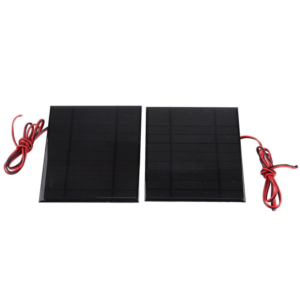 2pcs DC5V 500mA Solar Panel Cell Power Module Polycrystalline Silicon Solar Panel with 100cm Cable