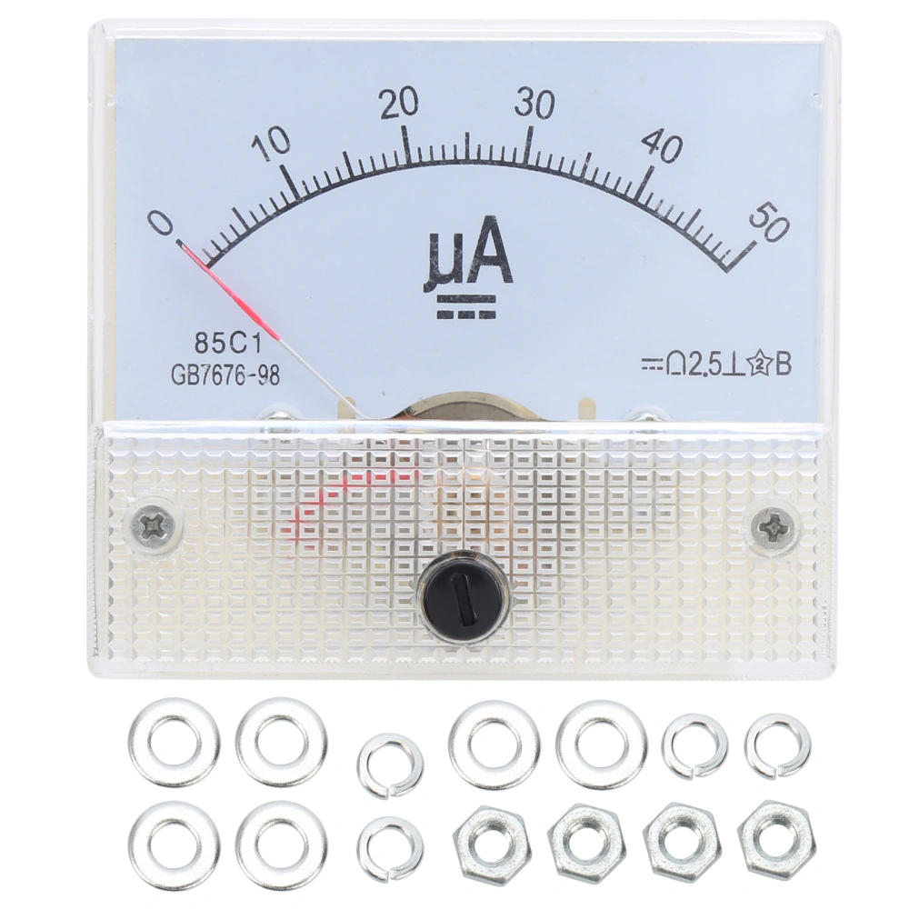 85C1 DC0-50UA Pointer DC Ammeter Head Ampere Meter Line Circuit Measuring Device